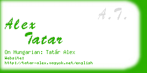 alex tatar business card