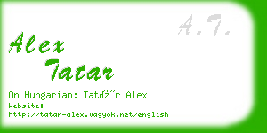 alex tatar business card